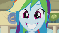 Rainbow Dash grinning widely EG2