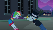 Rainbow Dash and Snips crown tug of war EG