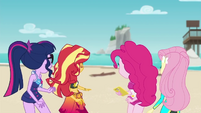 Equestria Girls look out at the water EGDS17