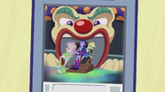 Twilight and Applejack dragging Fluttershy to haunted house EG2