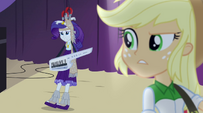 Applejack looking confused at Rarity's moving EG2