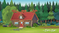 Legend of Everfree background asset - red cabin