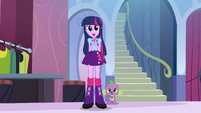 Twilight admiring her friends' new fashion EG