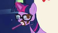 Pony Sci-Twi bites down on marshmallow EGSB