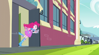 Pinkie stumbling through a school door EG3