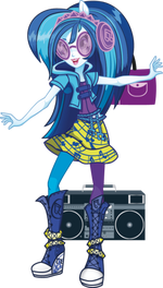 DJ Pon-3 Rainbow Rocks character bio art