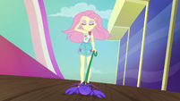 Fluttershy walking the blue lobster EGDS41