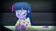 Twilight quickly hides her notes EG2
