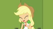 Applejack laughing at her cute pig EGDS4