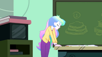 Principal Celestia taking a calming breath SS8