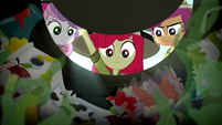 Cutie Mark Crusaders looking in the trash SS11