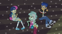 Sweetie Drops, Lyra, and Flash get into the groove EG3