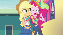 Pinkie licking a lollipop and winking EGROF