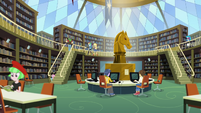 Canterlot High School library interior view CYOE2