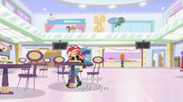 Sunset Shimmer sitting alone in the food court EGS3