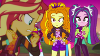 Dazzlings surprised by Sunset's outburst EGSBP