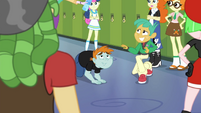 Principal Celestia catches water bottle EGDS51