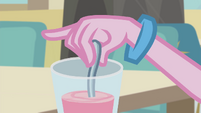 Pinkie Pie stirring strawberry milk EG2