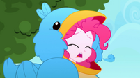 Pinkie Pie coughs up a bird feather SS10