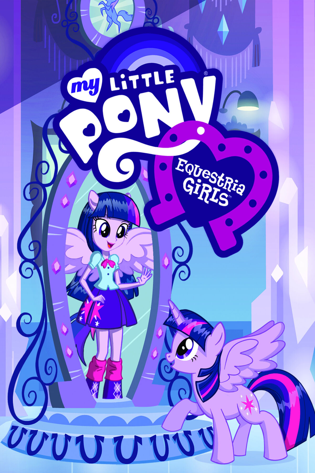 Princesa Luna Pensando, personagem My Little Pony em preto e roxo