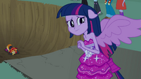 Twilight looking back to her friends EG