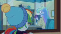 Rainbow spying on Principal Celestia EGHU