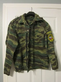 A woodland Tigr (SPLAV version of Kamysh) camouflaged Bekas jacket[1]