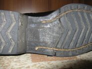 The sole of a 1984 manufactured kubinka, note the year of manufacture "84" and the size number "41"[15]