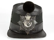 C1855-british-1st-middlesex-rifle-vol-officers-shako-01 01.jpg (317 KB) Front view and plate