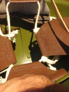 Closeup on the leather pads