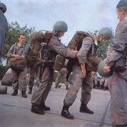 Yugoslav parachute troopers wearing the oversuit