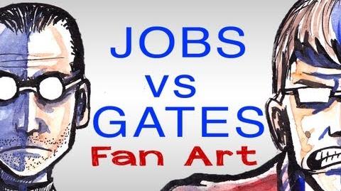 bill gates vs steve jobs drawing