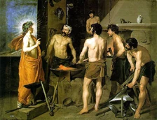 Apollo in the Forge of Vulcan, Diego Velázquez, 1630
