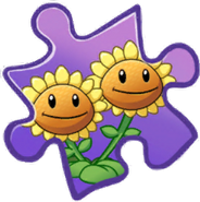 Twin Sunflower Puzzle Piece