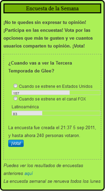 ¿Cuando vas a ver la Tercera Temporada de Glee?