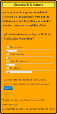 ¿A quien votarías para Rey del Baile de Graduación (Prom King)?
