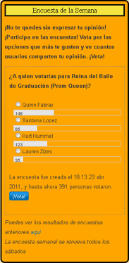 ¿A quien votarías para Reina del Baile de Graduación (Prom Queen)?