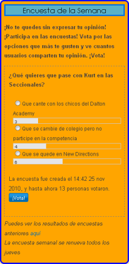 ¿Que quieres que pase con Kurt en las Seccionales?