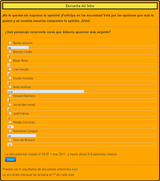 ¿Qué personaje recurrente crees que debería aparecer más seguido?