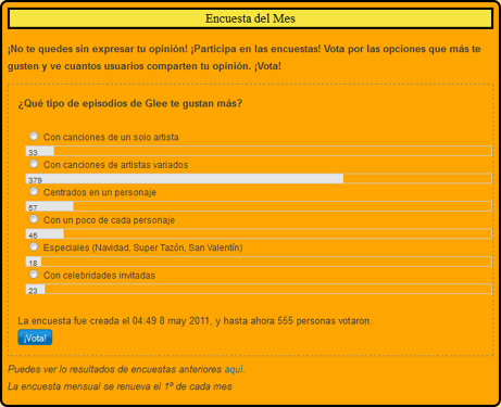 ¿Qué tipo de episodios de Glee te gustan más?