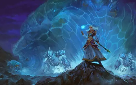 Jaina usa el Iris de Enfoque en contra de Orgrimmar.