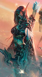 Lady Sylvanas Brisaveloz en el Mosiaco de Battlecry.