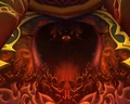 Como se muestra Kil'jaeden en las paredes del Bancal del Magister.