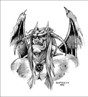 El demonio Kil'jaeden como se apareció a los orcos.