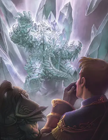 Magni Barbabronce se petrifica durante su conexión con el Alma-Mundo de Azeroth.