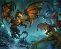 Alamuerte enfrentándose a los Dragones Aspectos.