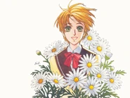 Hitomi’s portrait with White Daisies. This pretty flower symbolizes Innocence, Candor and Purity. Delicate and Feminine, it is the symbol of Youth, but also of Fidelity.