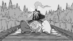Animatic de la escena del tren.