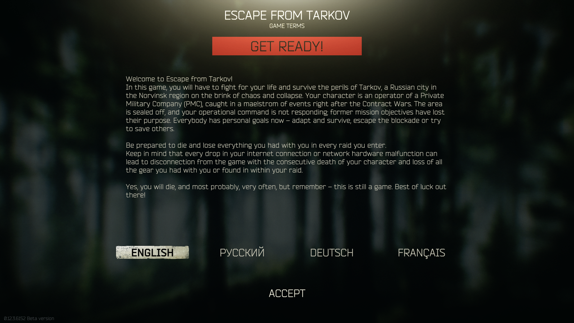 escape from tarkov character creation