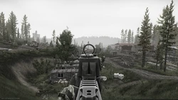 Cross reticle in use